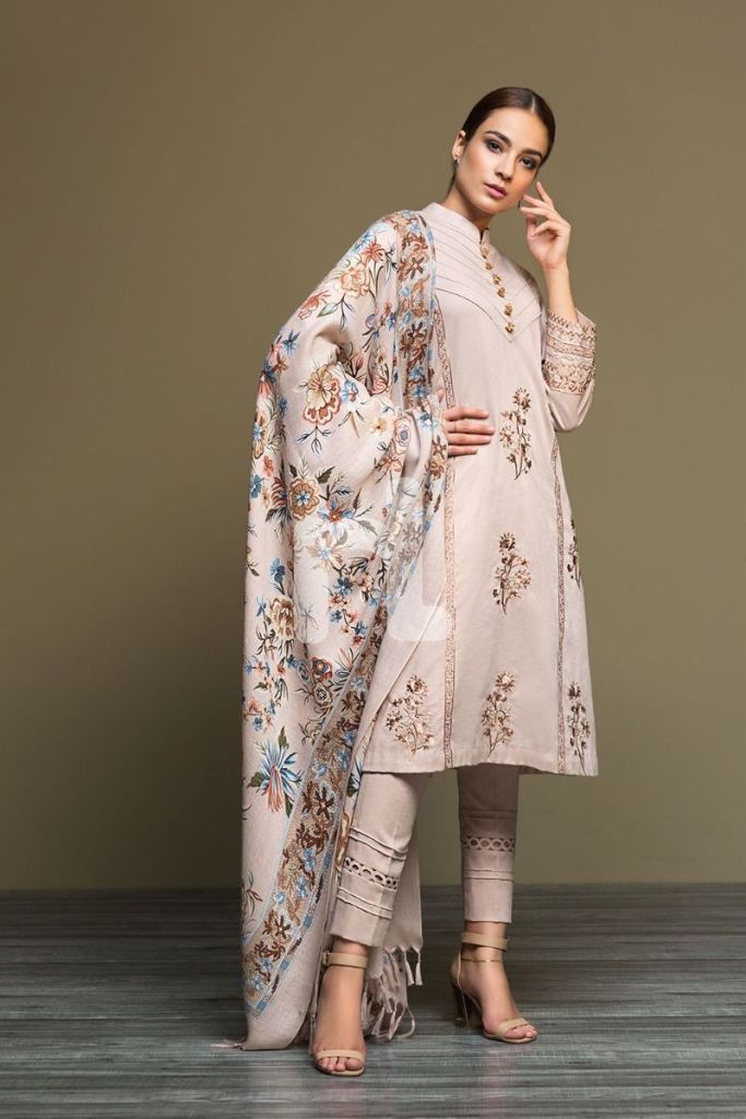 nishat linen shawl suits 2020